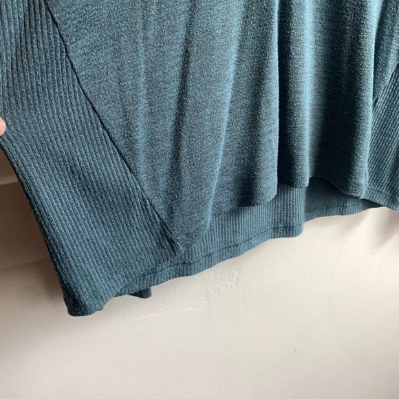 Rag & Bone Teal V-Neck Long Sleeve Shirt - Picture 6 of 8